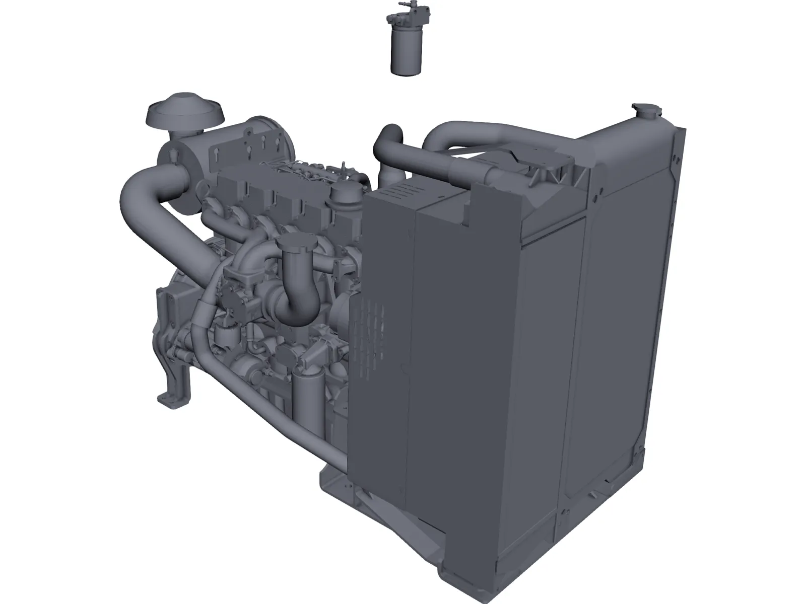 Cat C6.6 Engine 3D Model main preview