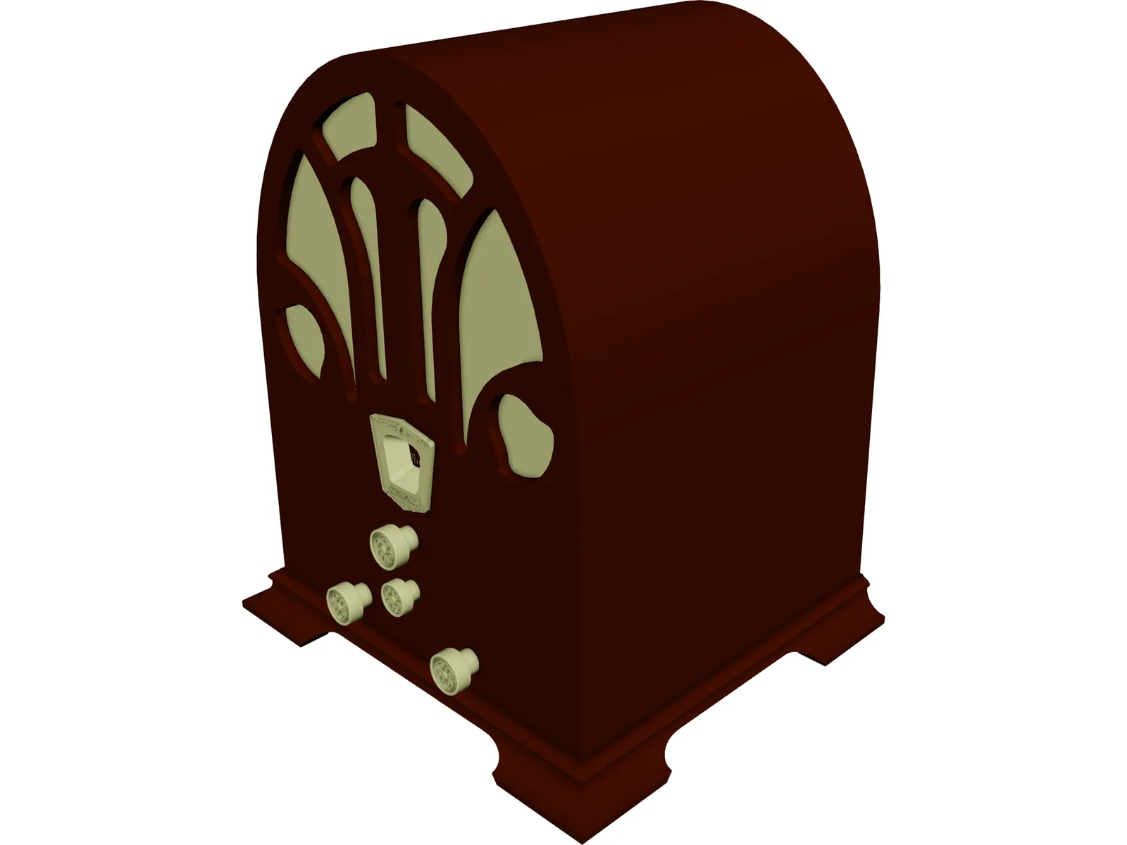 Antique Radio 3D Model main preview