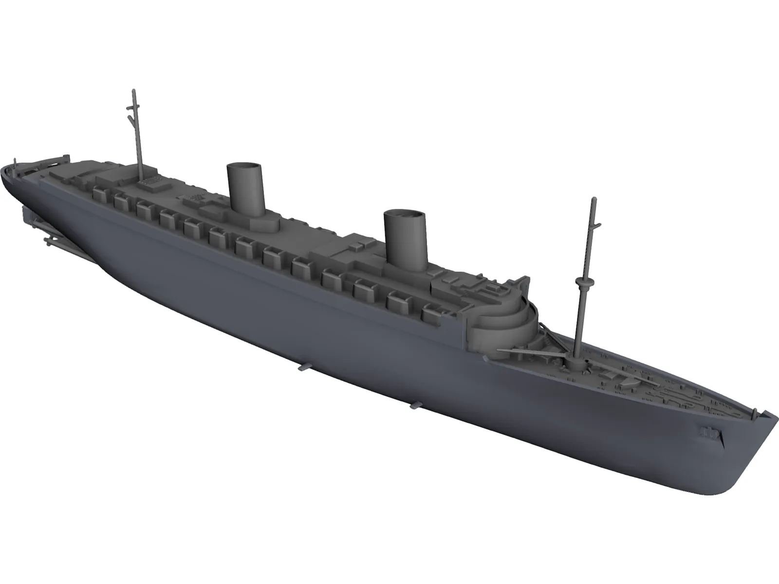 Queen Elizabeth (1940) 3D Model main preview