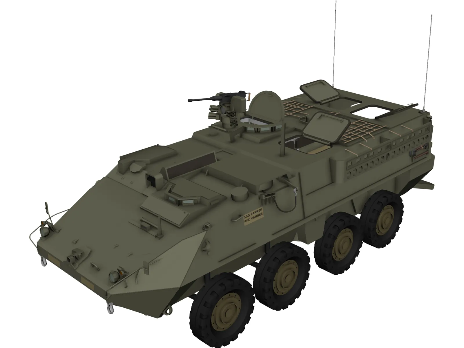 Stryker APC 3D Model main preview