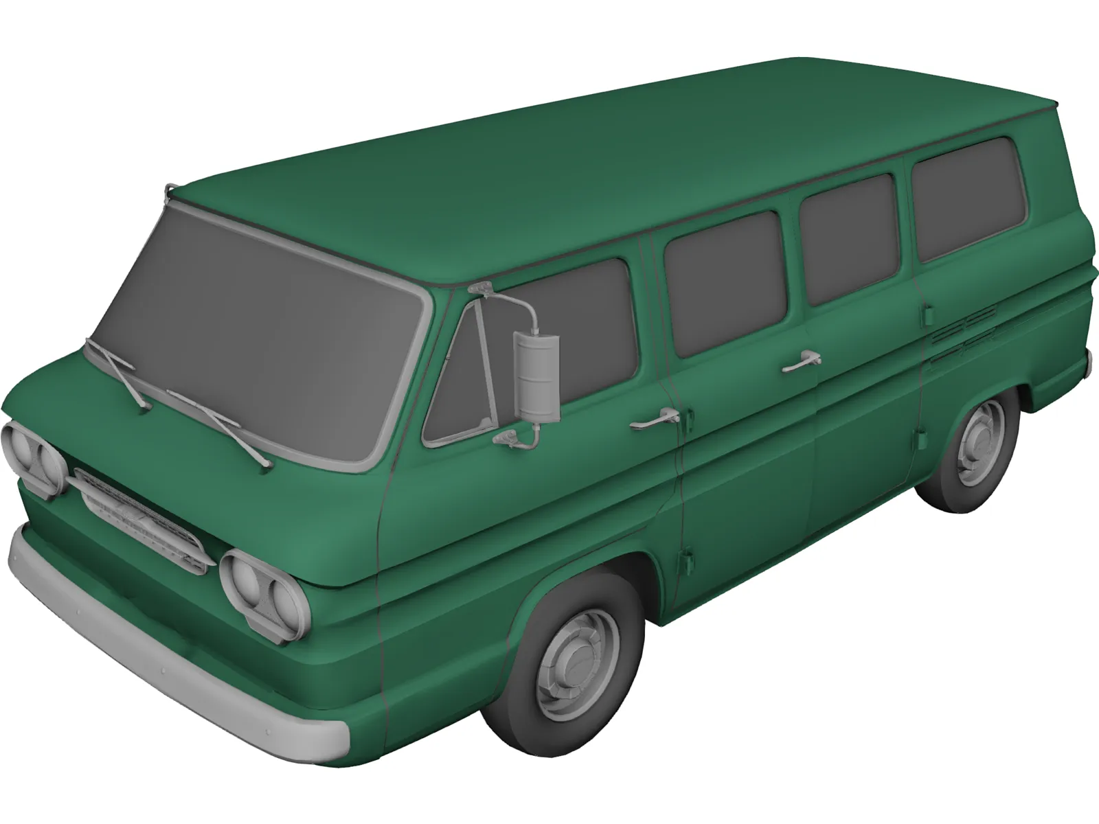 Chevrolet Corvair Greenbrier (1961) 3D Model main preview