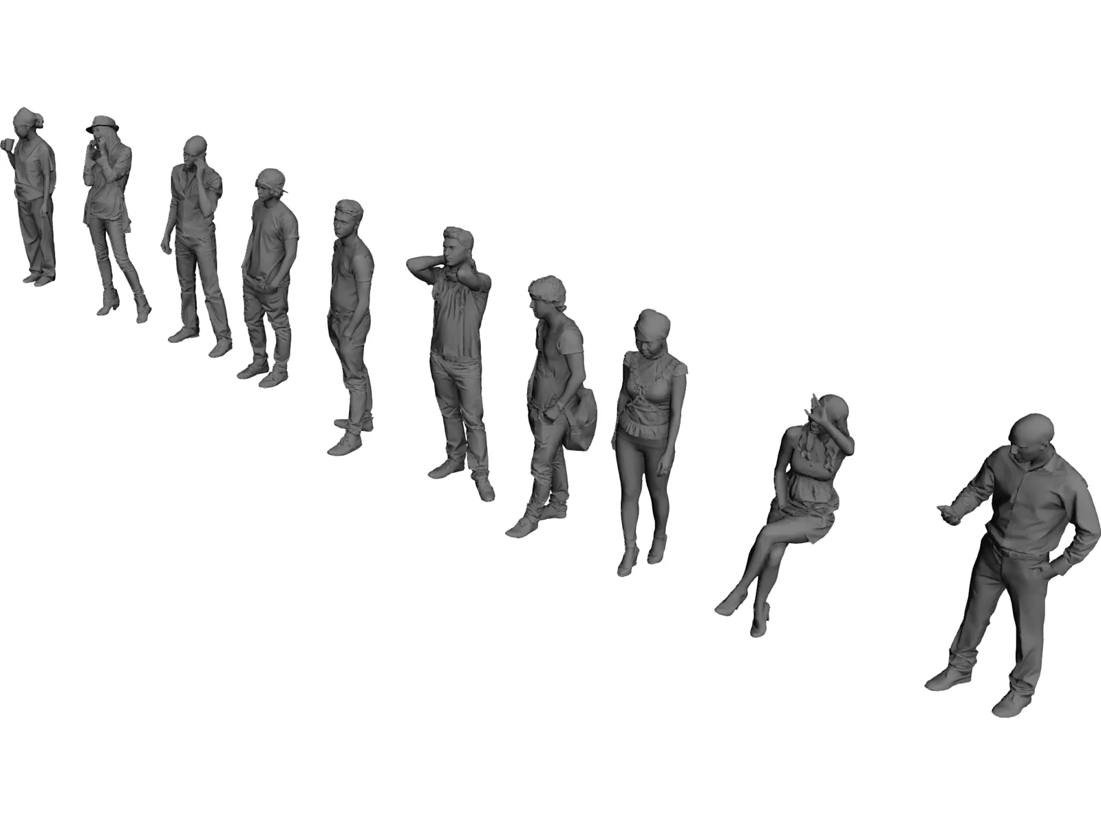 People Collection 3D Model main preview