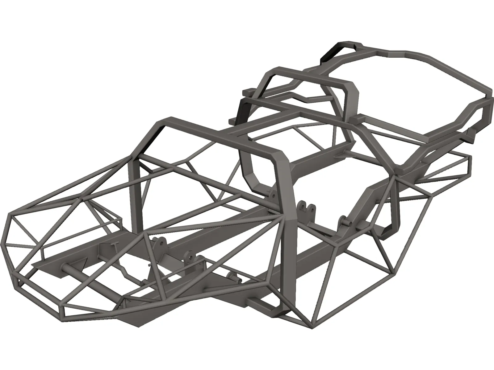 Halo Warthog Tube Frame 3D Model main preview