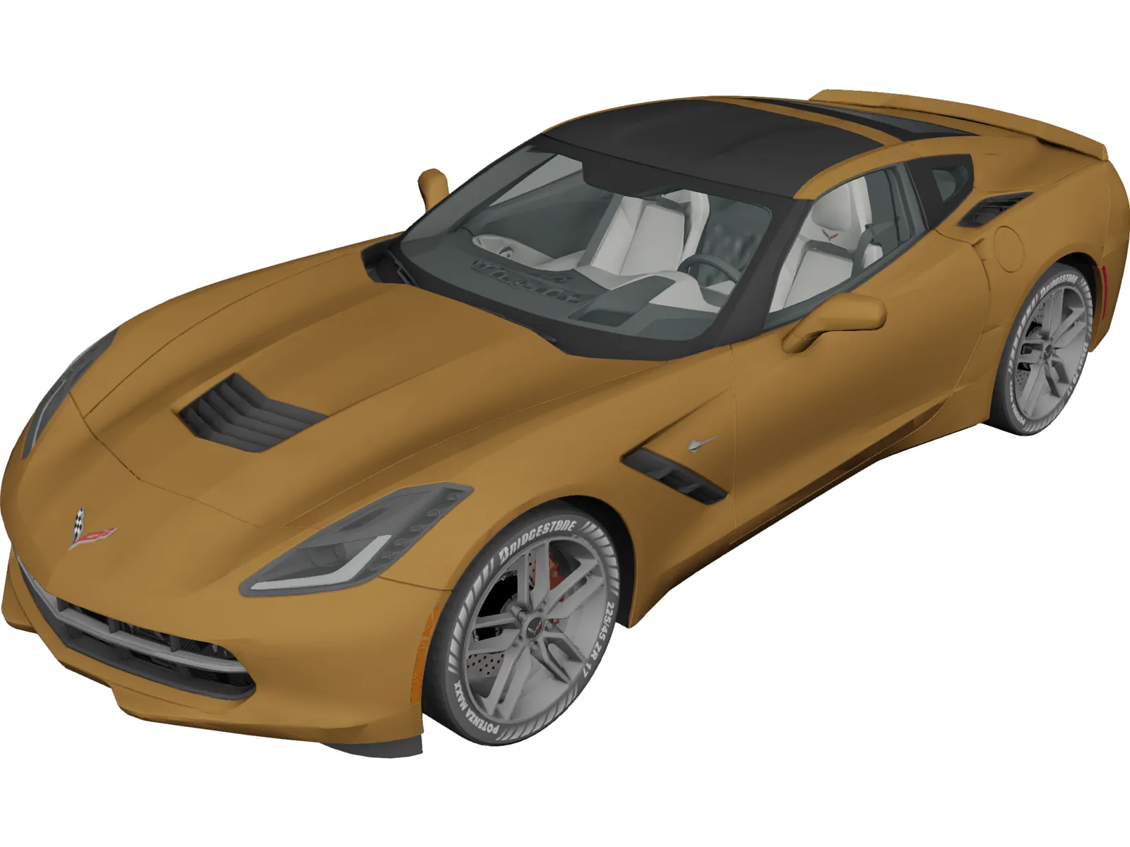 Chevorlet Corvette C7 Stingray V8 (2015) 3D Model main preview
