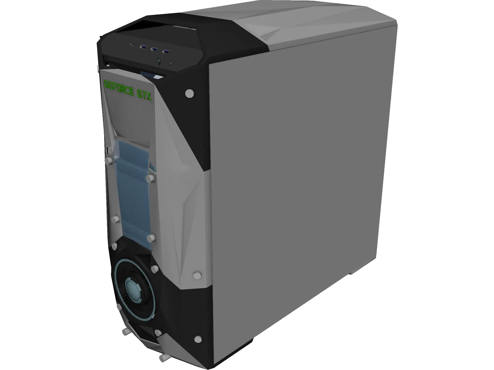 Nvidia Concept Case 3D Model main preview