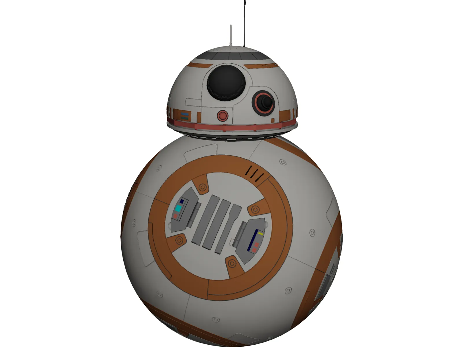 BB8 Droid 3D Model main preview
