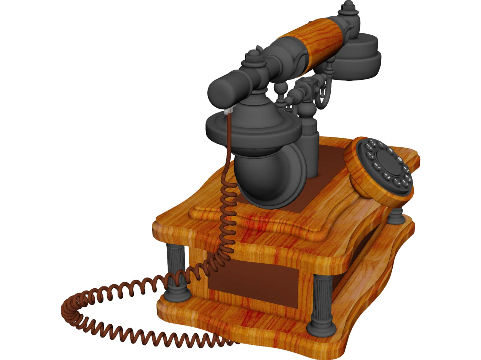 Retro Phone 3D Model main preview