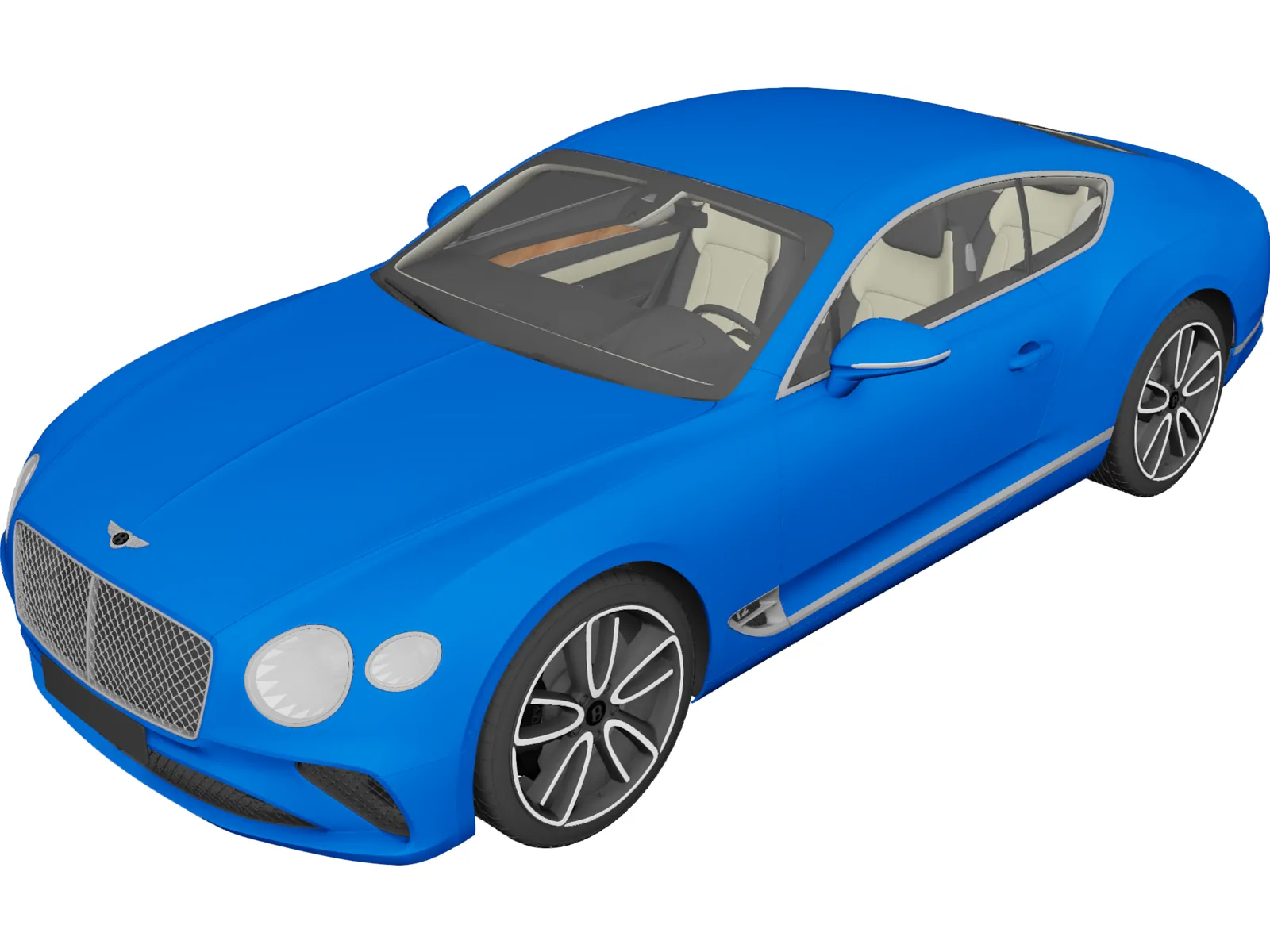 Bentley Continental GT (2018) 3D Model main preview