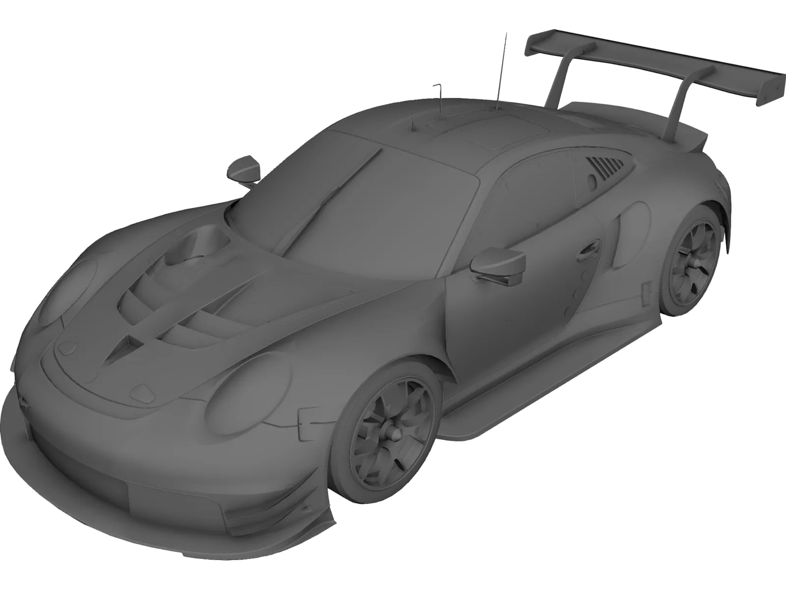 Porsche 911 RSR 3D Model main preview