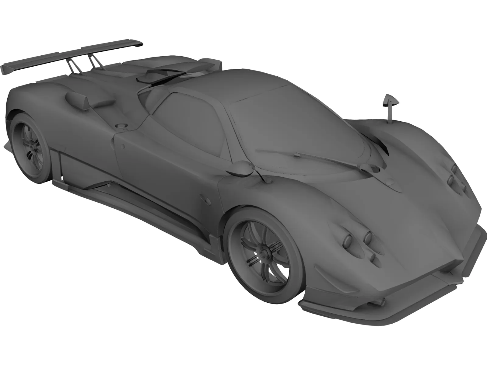 Pagani Zonda Cinque 3D Model main preview