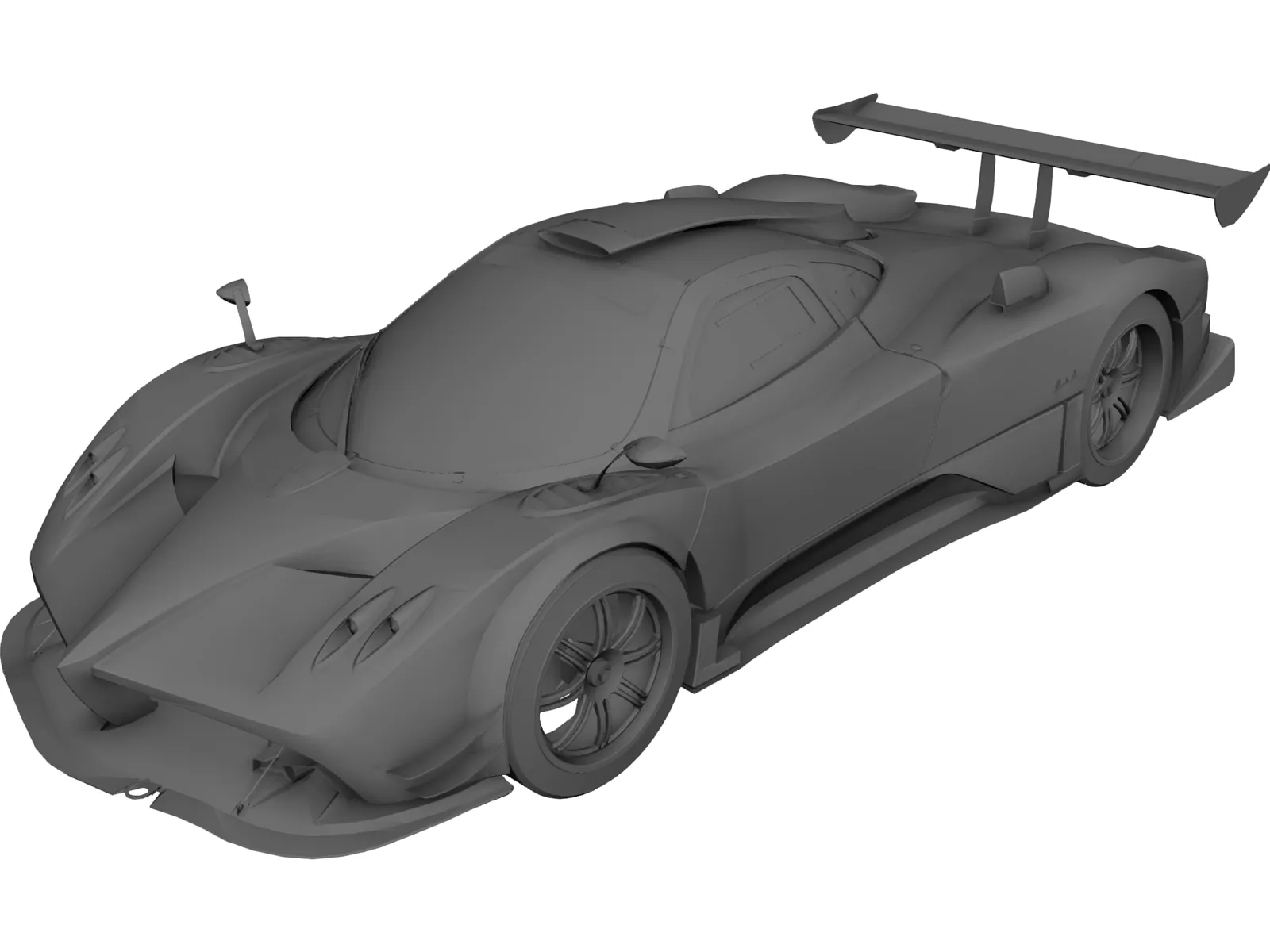 Pagani Zonda R 3D Model main preview