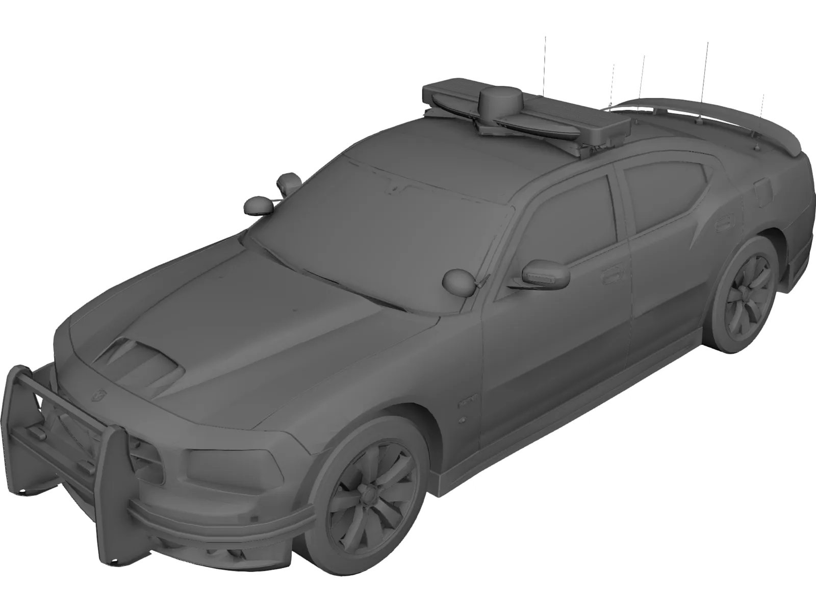 Dodge Charger SRT-8 2006 Police 3D Model main preview