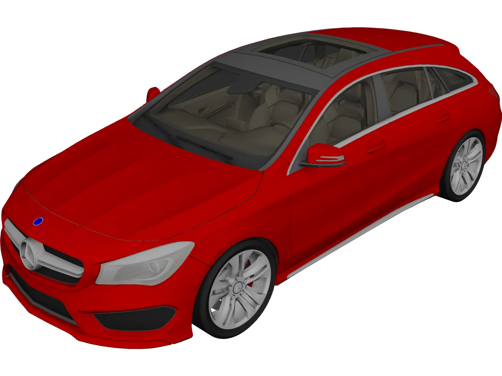 Mercedes-Benz CLA-Class Shooting Brake (2017) 3D Model main preview