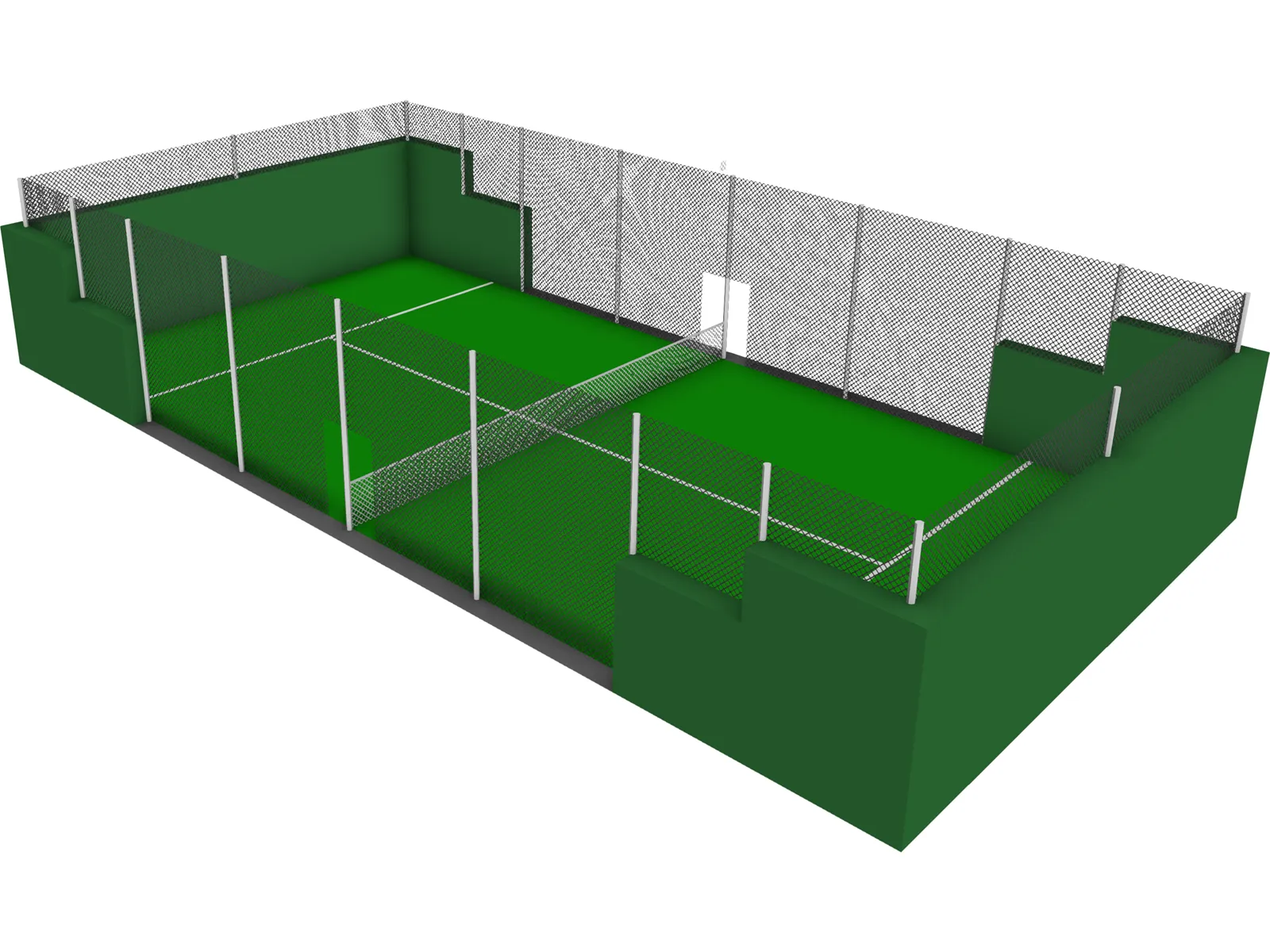 Paddle Court 3D Model main preview