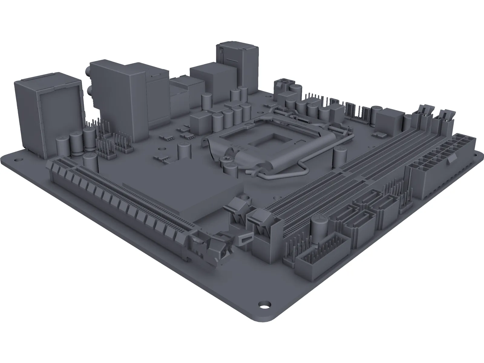Gigabyte B360N Motherboard 3D Model main preview