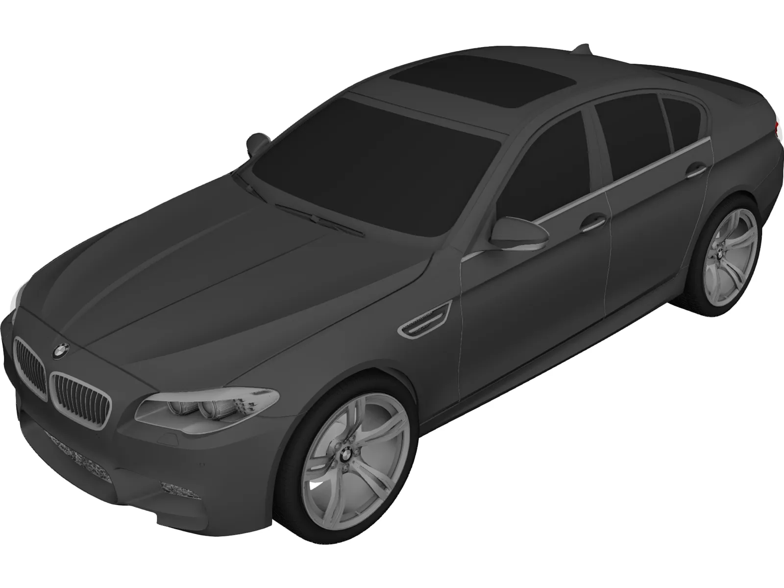 BMW M5 F10 3D Model main preview