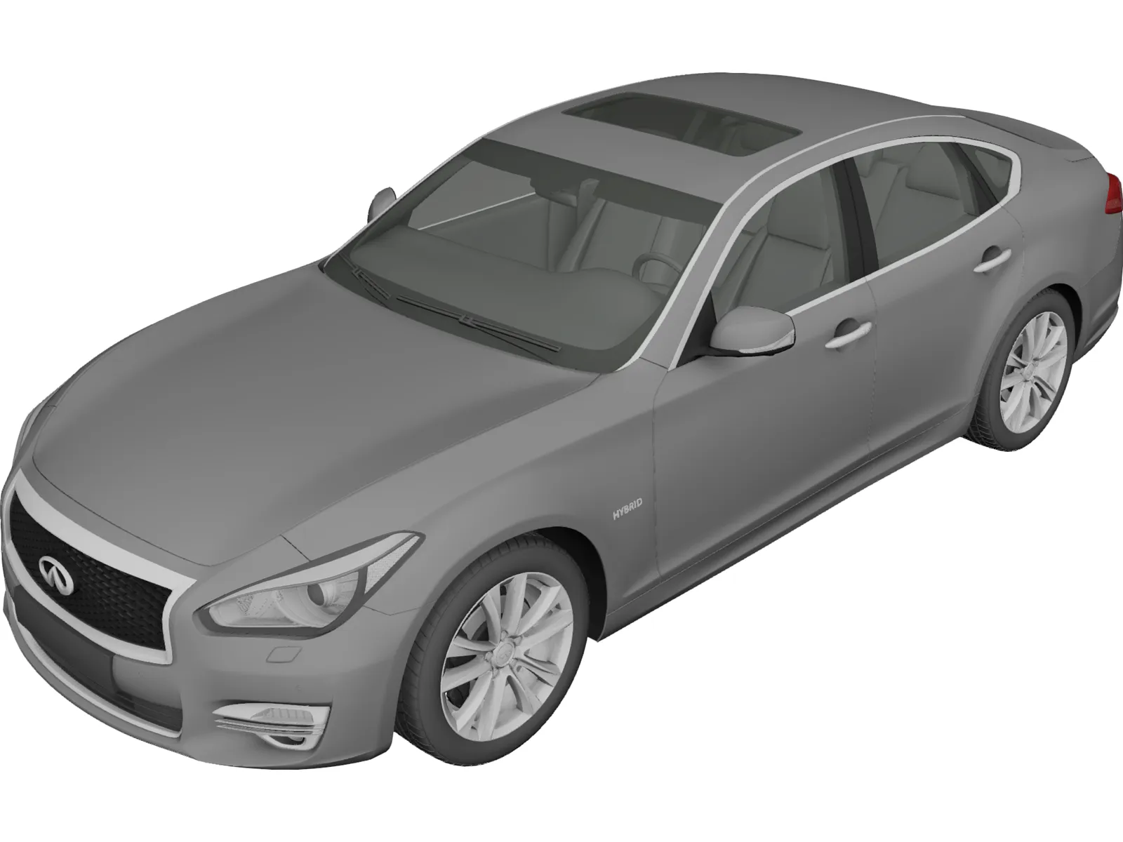 Infiniti Q70 (2015) 3D Model main preview