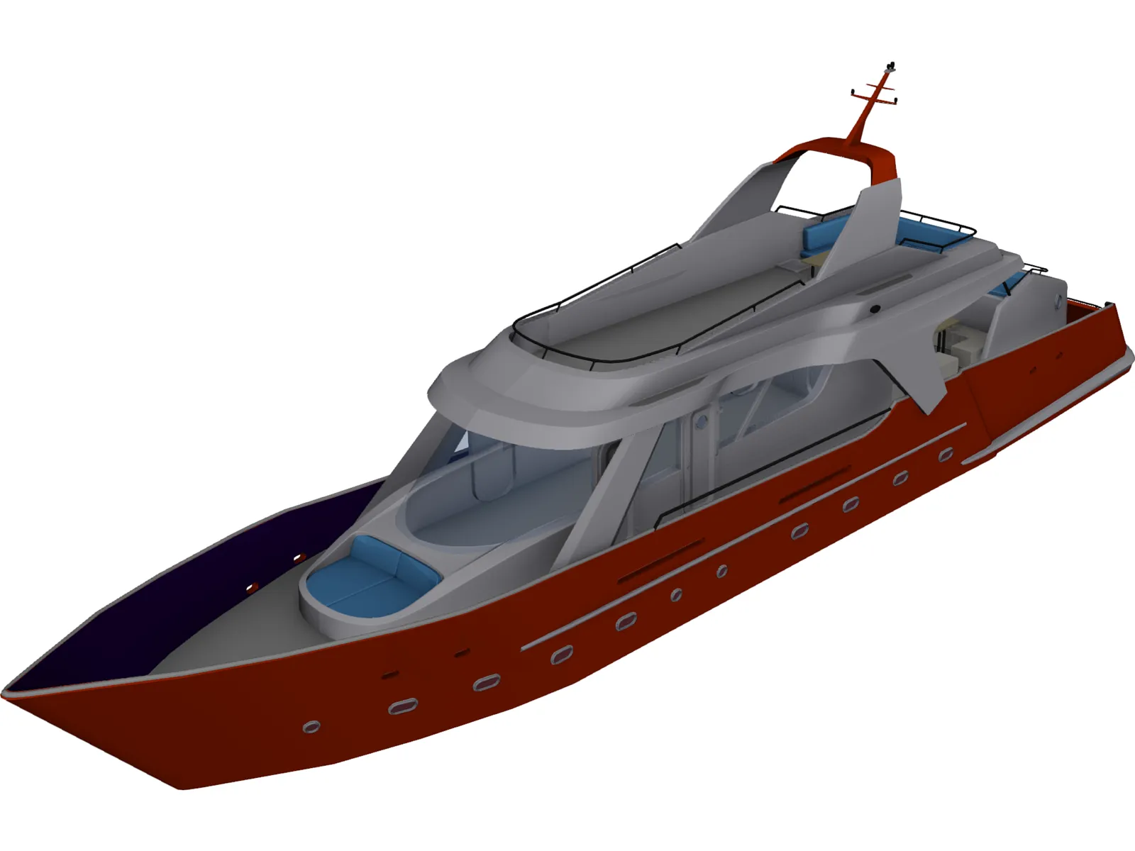 Boat 3D Model main preview