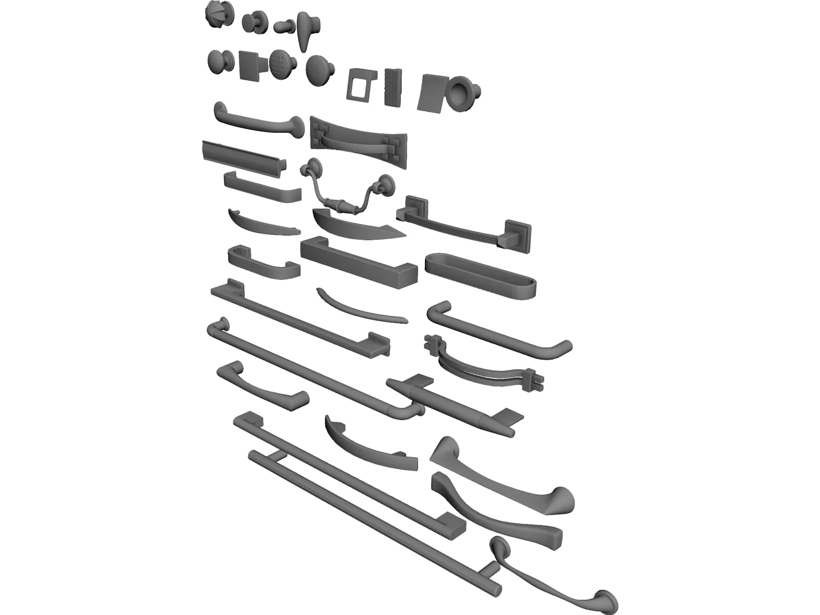 Handle Collection 3D Model main preview