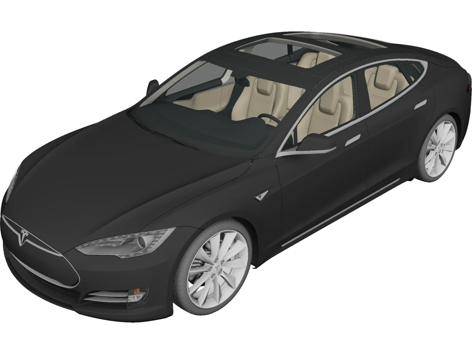 Tesla Model S 3D Model main preview