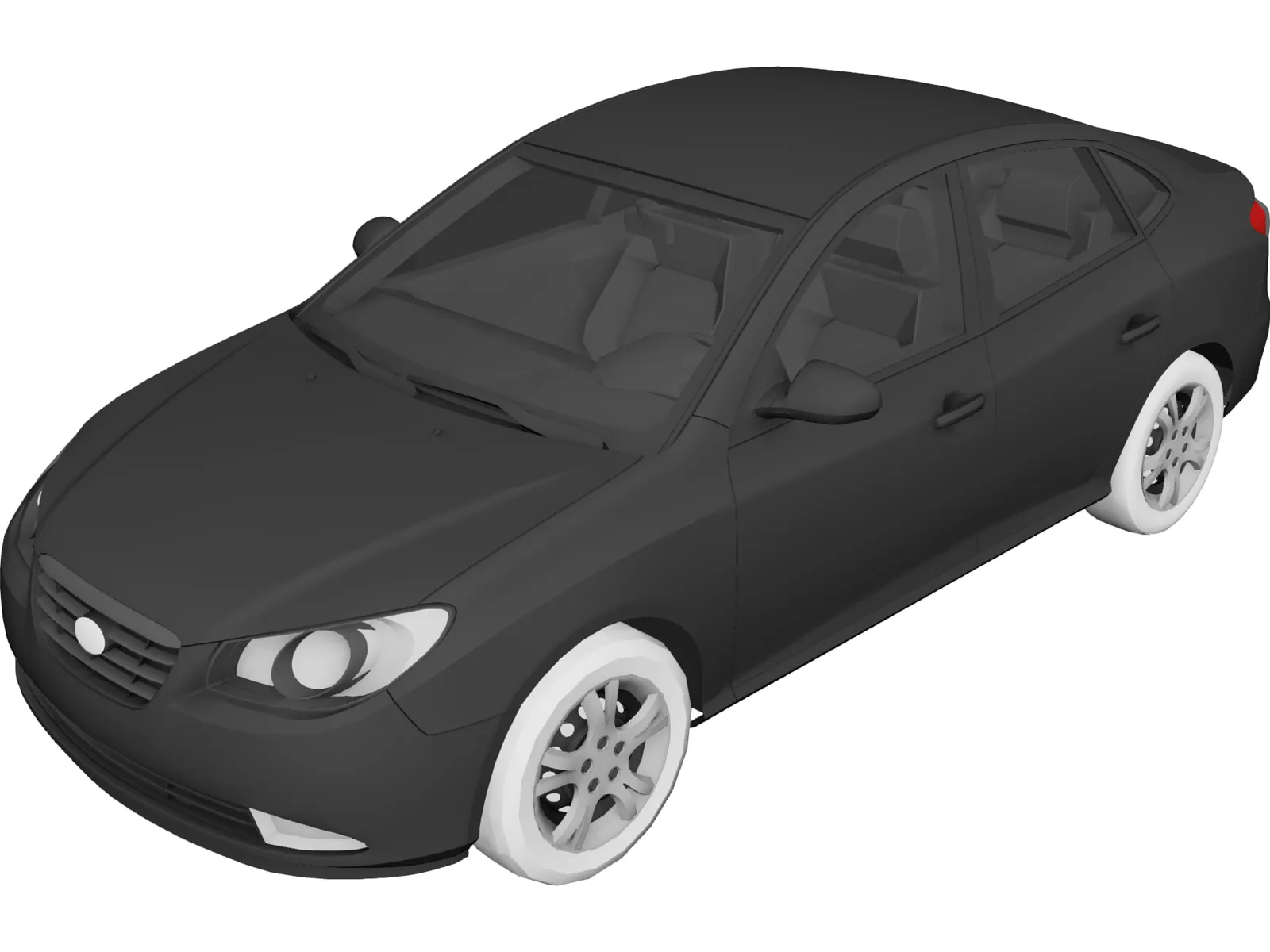 Hyundai Accent (2011) 3D Model main preview
