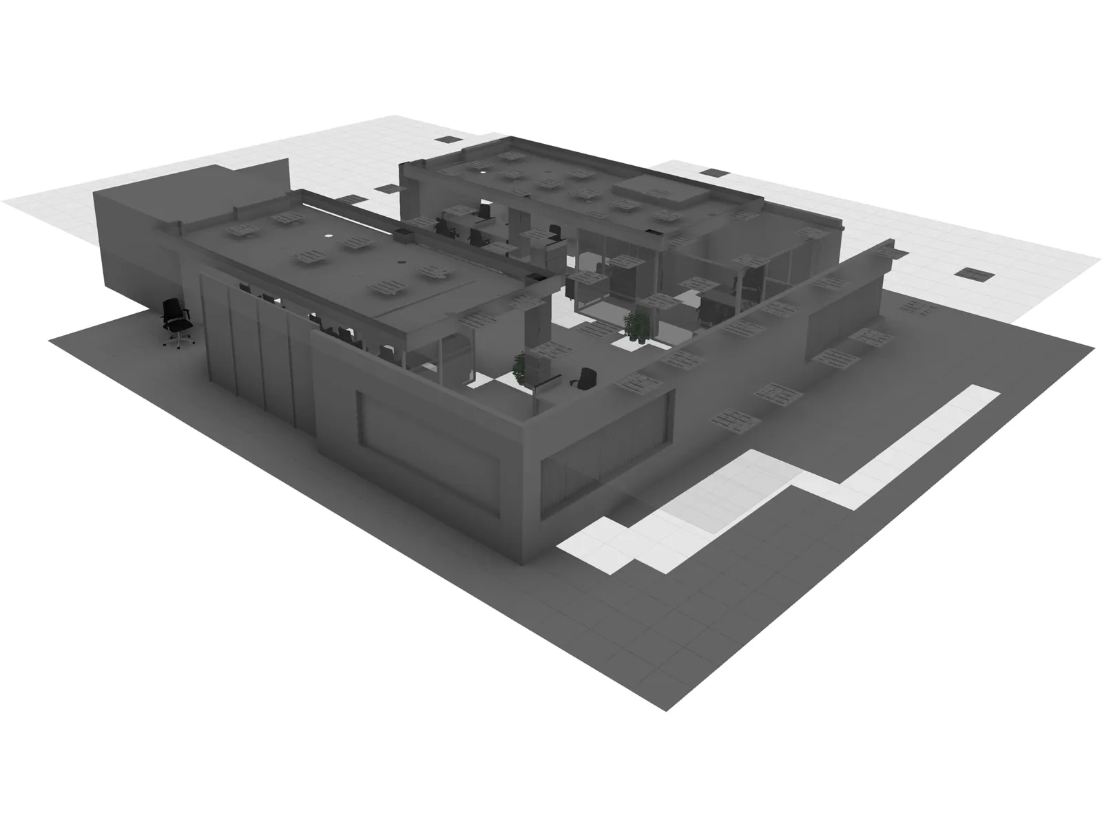 Bank 3D Model main preview