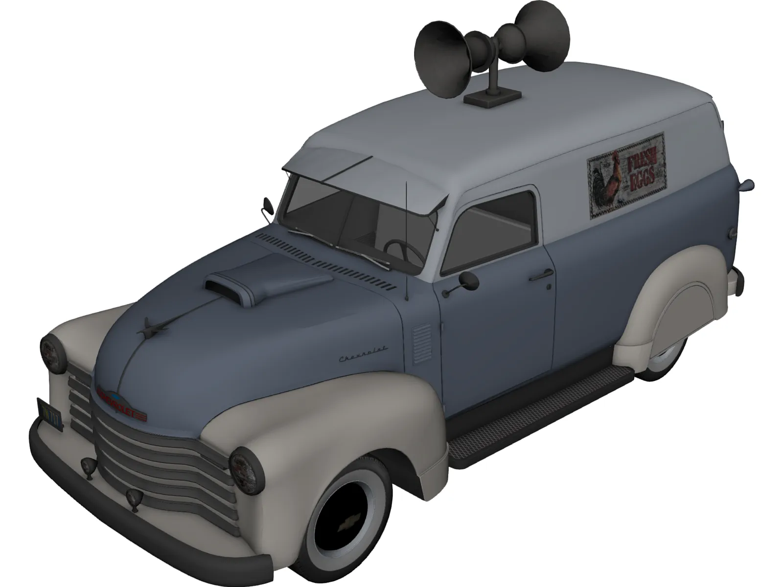 Chevrolet Panel Van (1951) 3D Model main preview