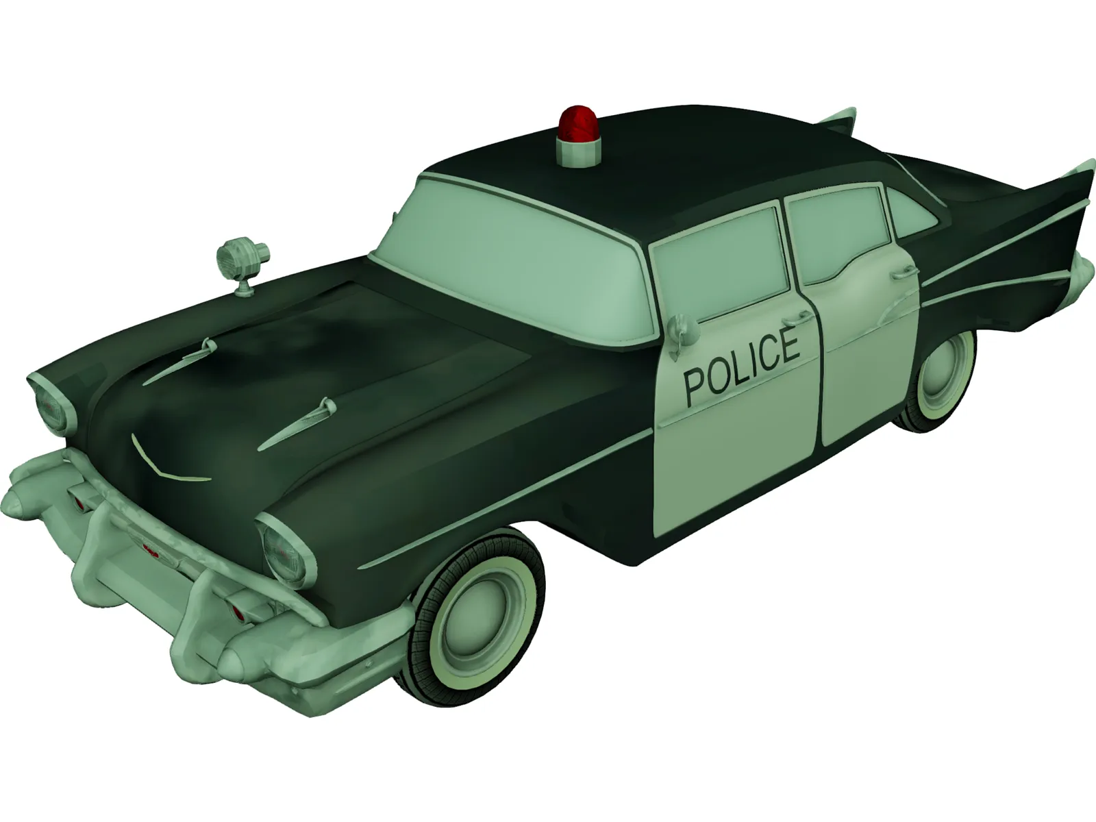 Chevrolet Bel Air Police (1952) 3D Model main preview