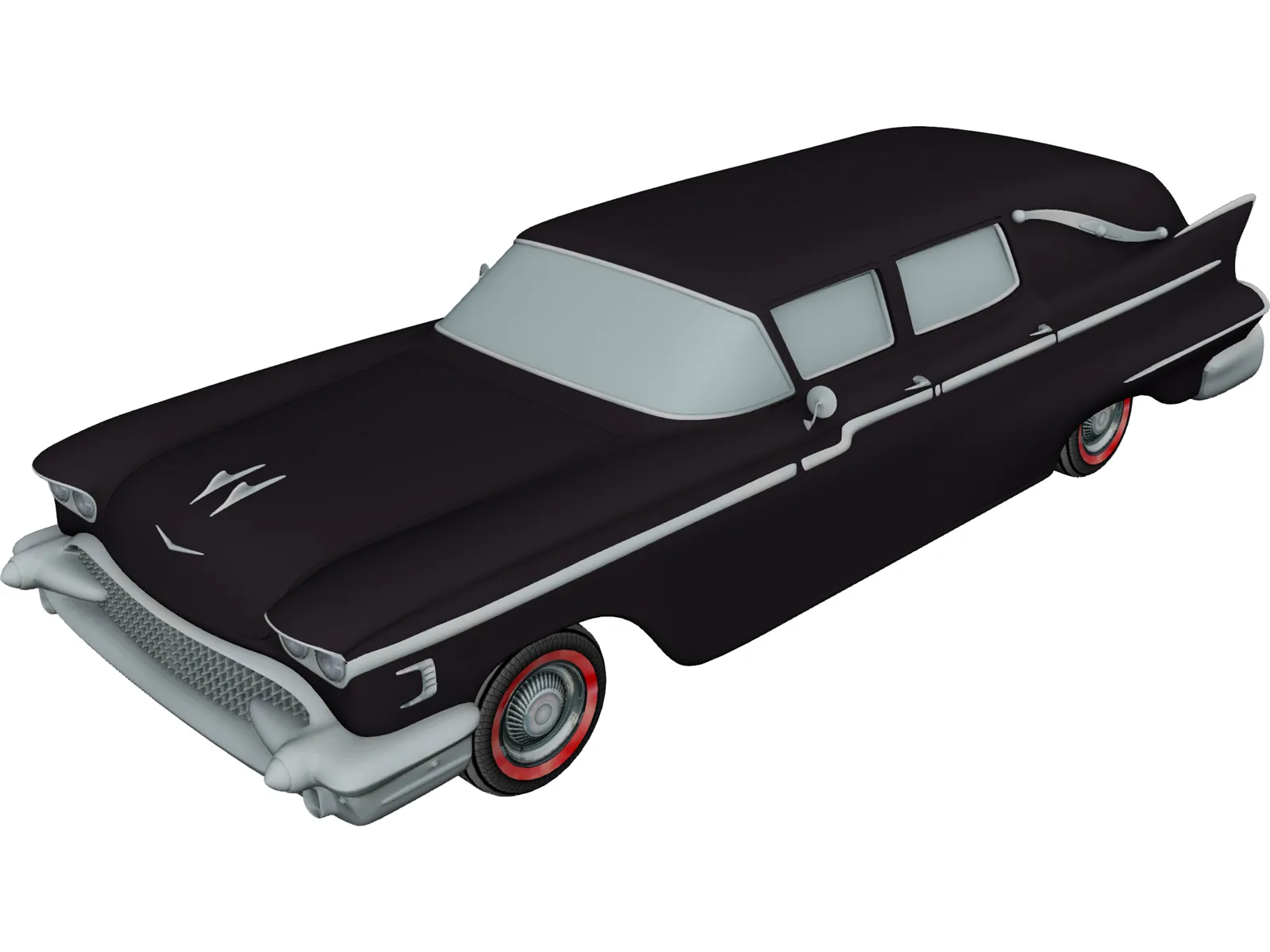 Hearse (1950) 3D Model main preview