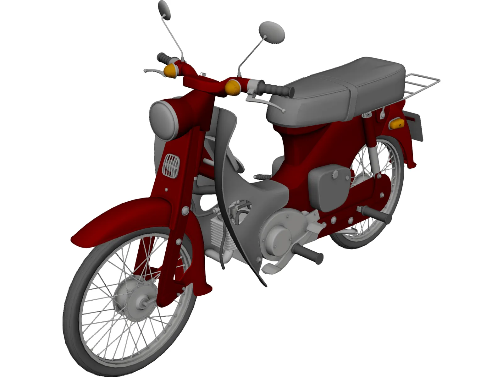 Moped 3D Model main preview