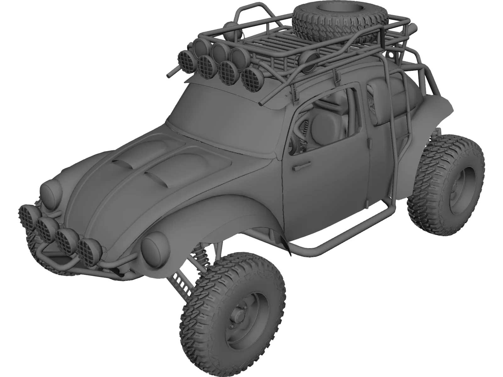 Volkswagen Beetle Trophy Truck 3D Model main preview