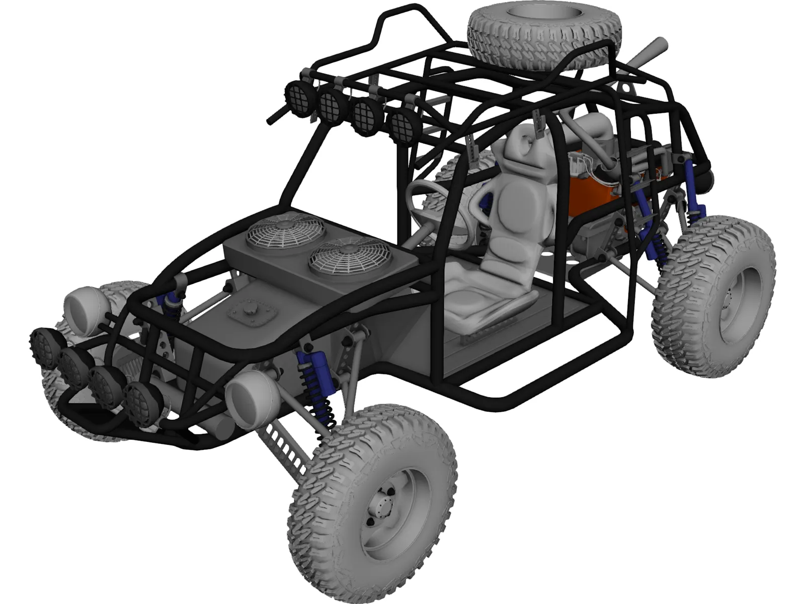Dune Buggy 3D Model main preview