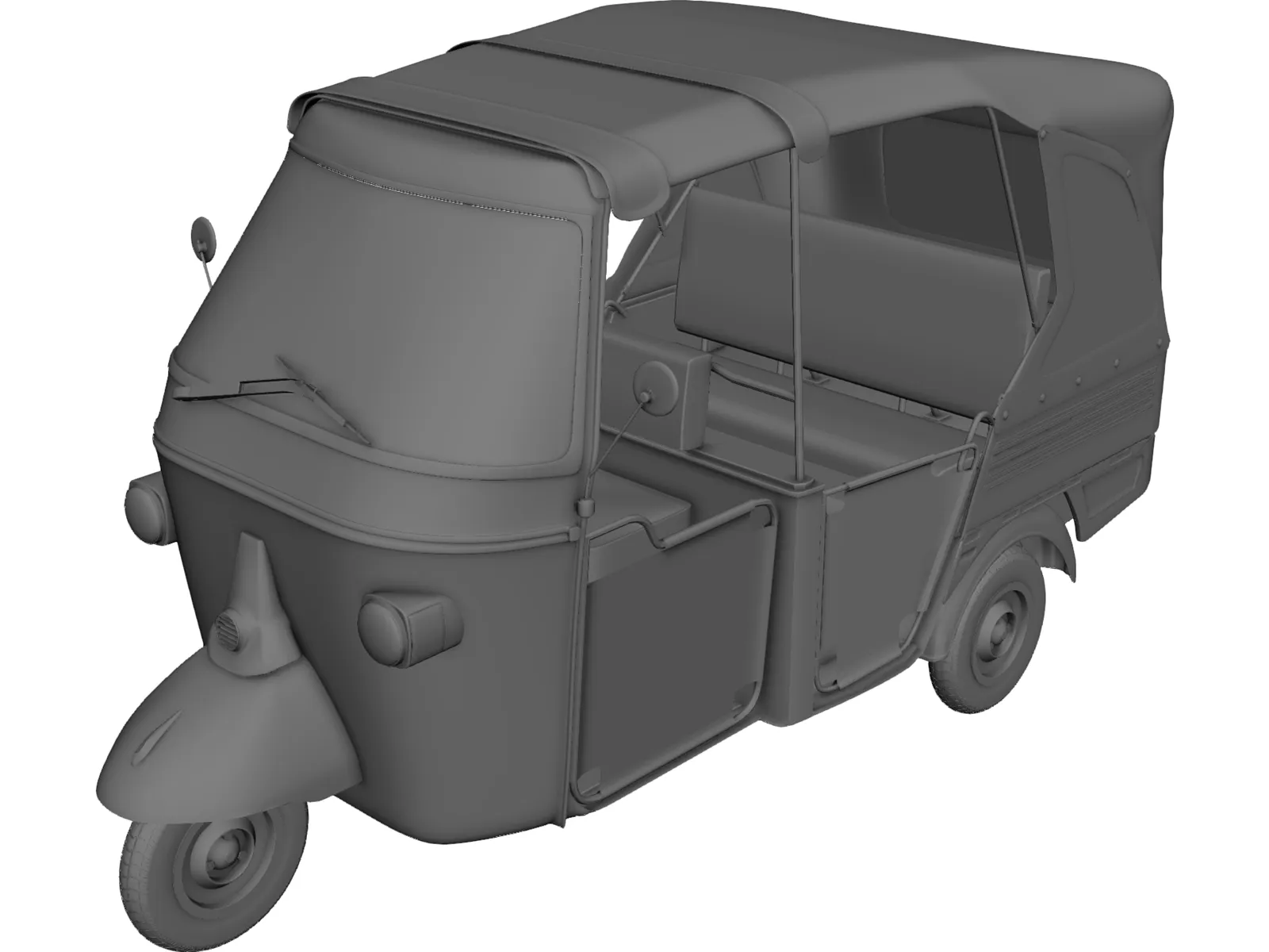 Piaggio Ape Calessino 3D Model main preview