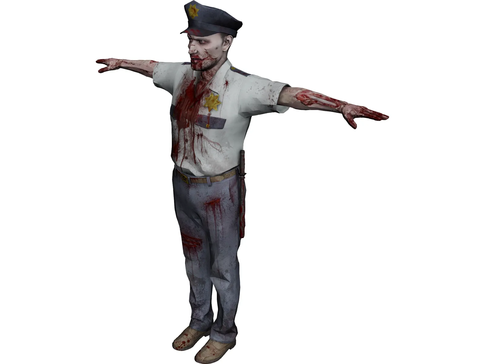 Derrick Zombie 3D Model main preview
