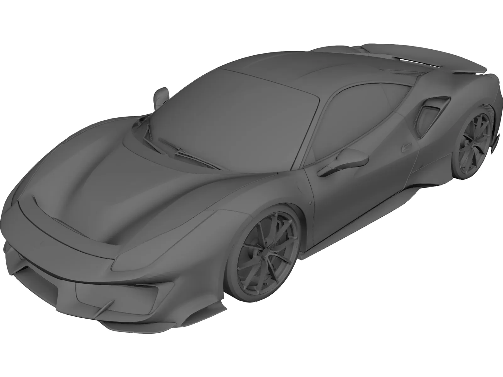 Ferrari 488 Pista (2019) 3D Model main preview
