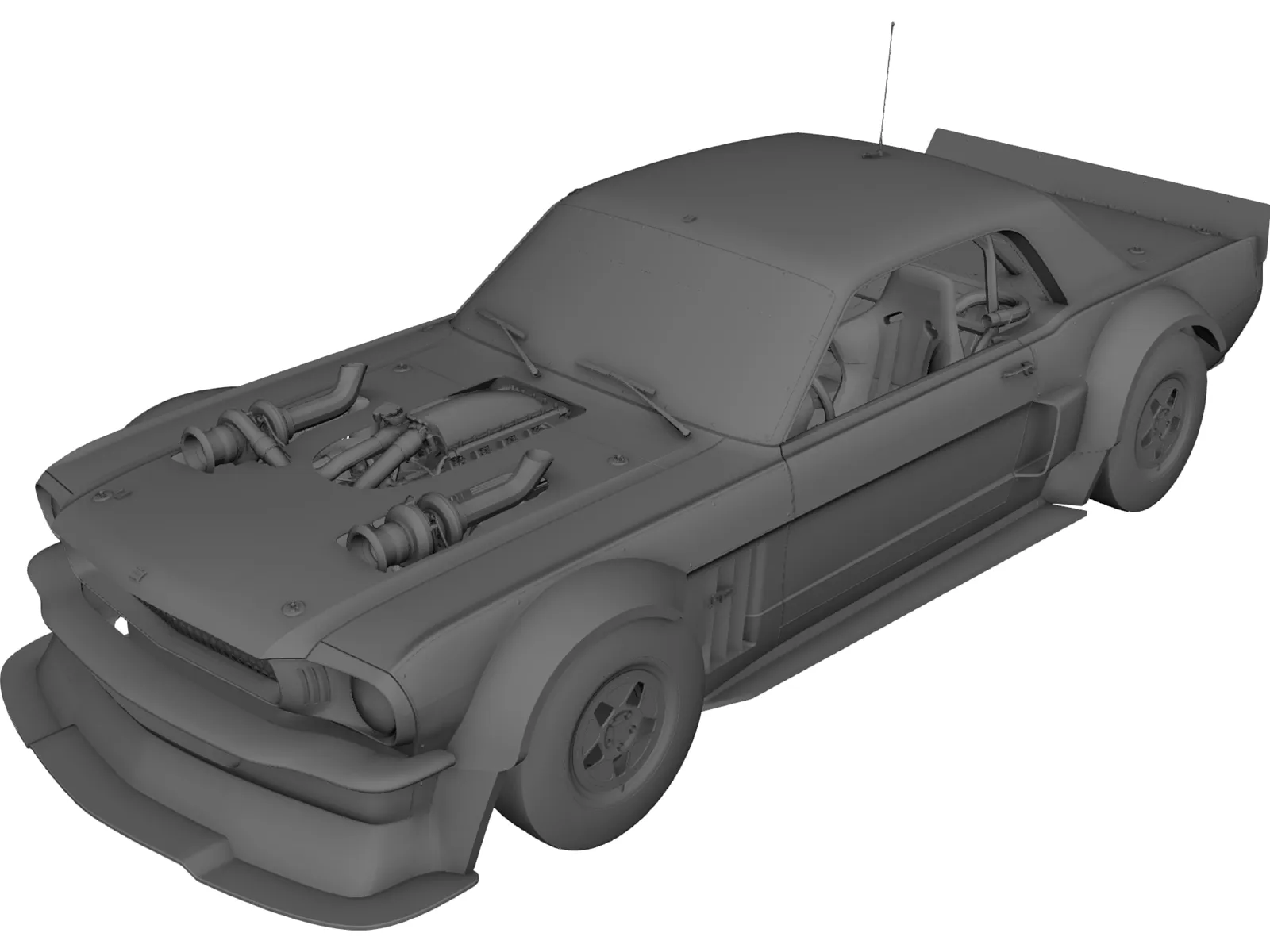 Ford Mustang Hoonicorn (1965) 3D Model main preview