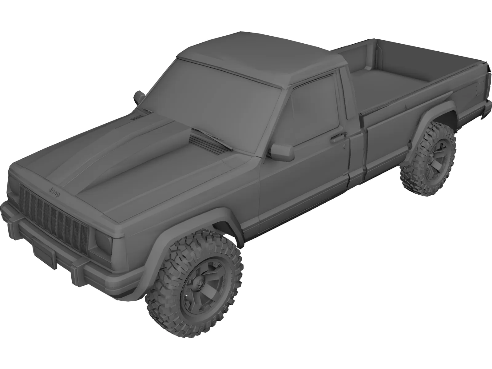 Jeep Comanche (1988) 3D Model main preview