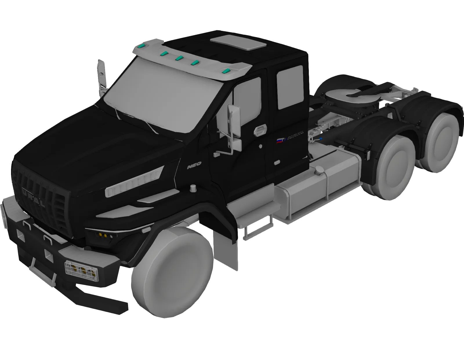 Ural Next Neo 6x4 Truck 3D Model main preview