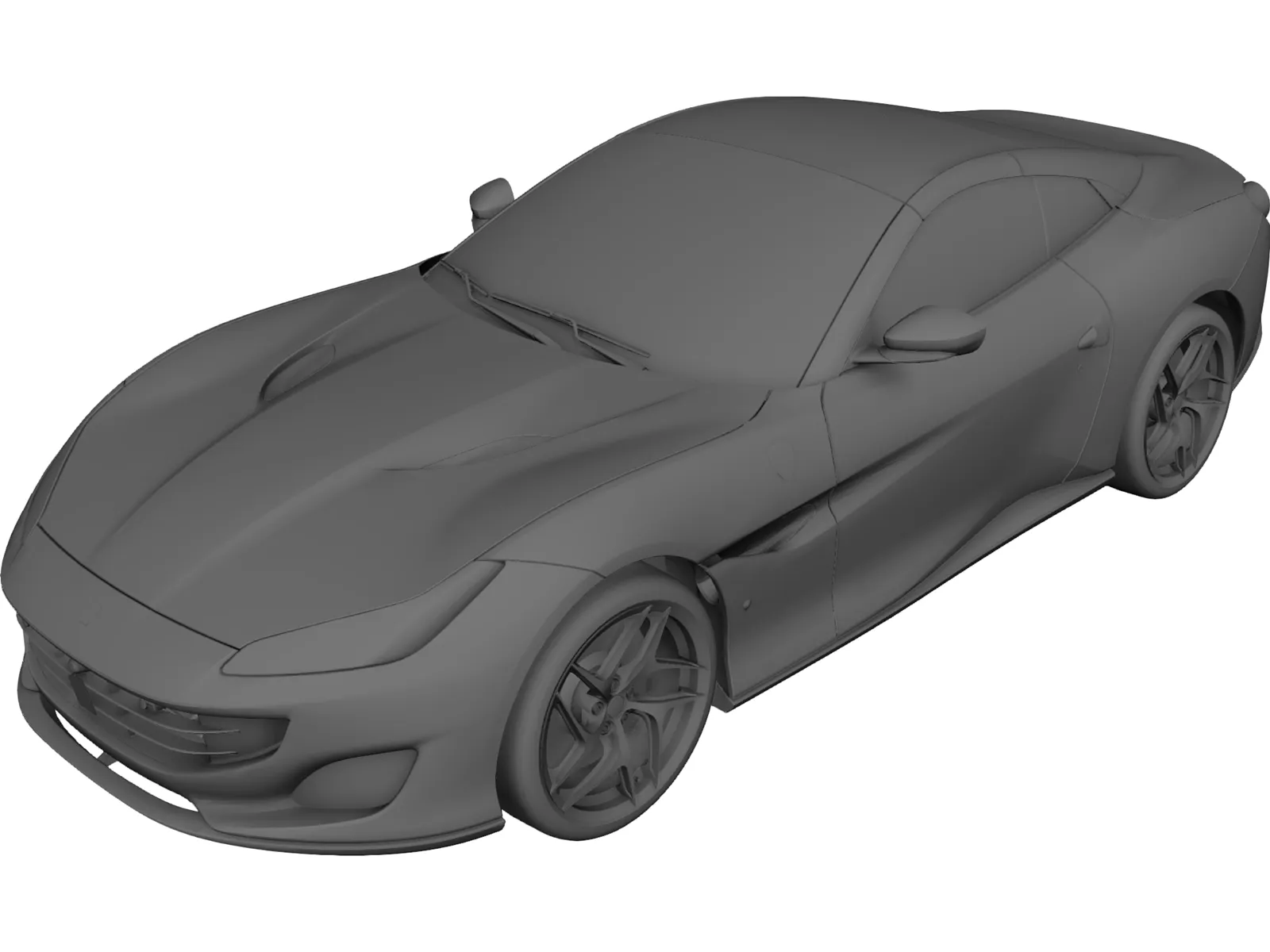 Ferrari Portofino (2018) 3D Model main preview