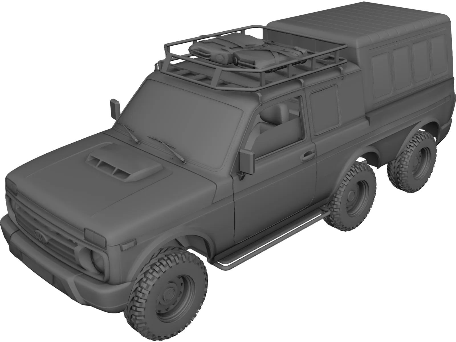 Lada Niva Urban 6x6 3D Model main preview