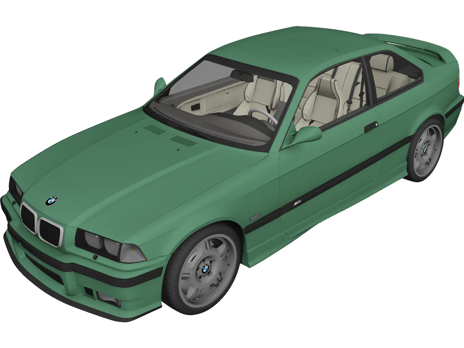 BMW M3 E36 (1997) 3D Model main preview