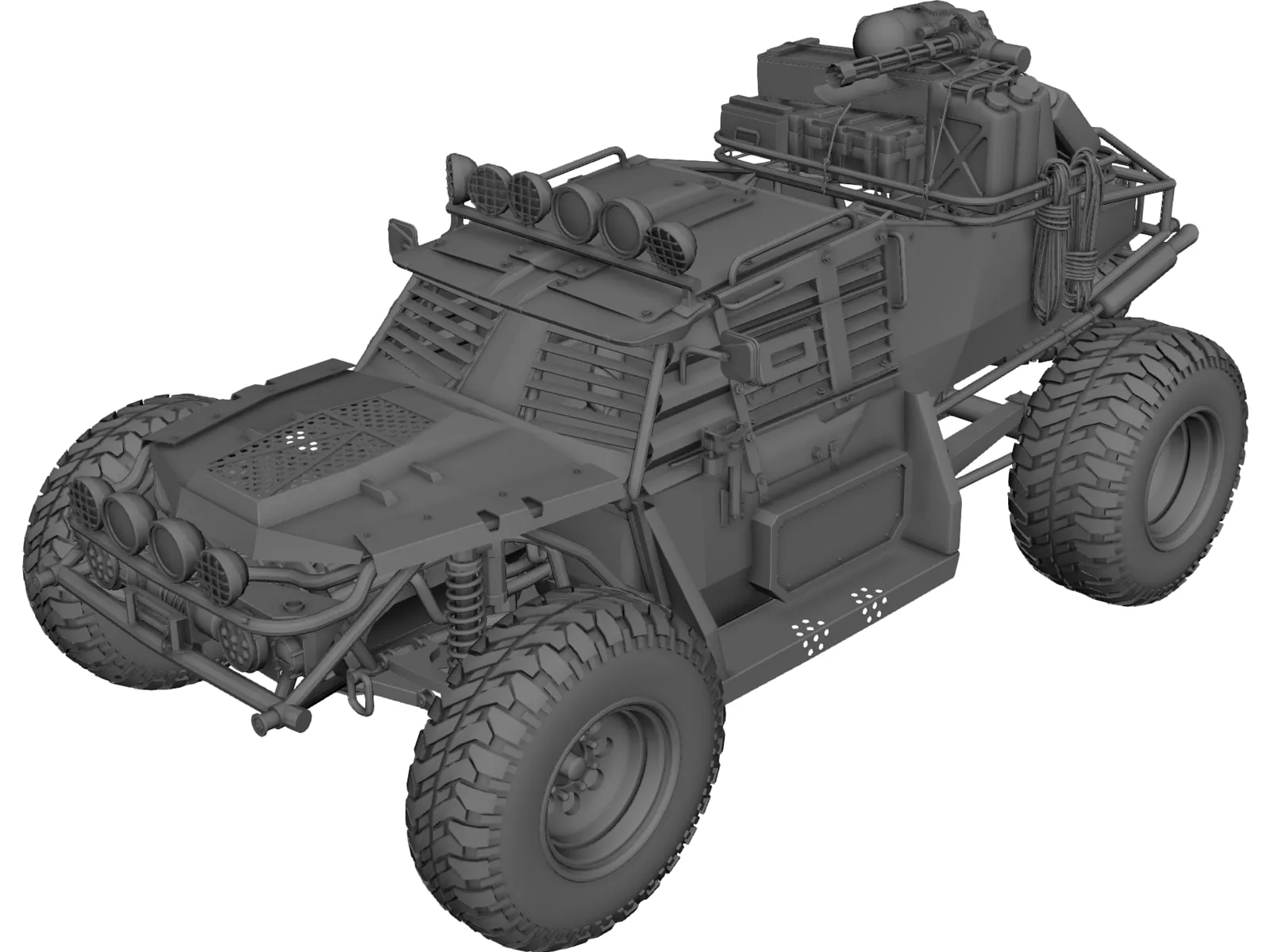 Military Armored Buggy 3D Model main preview