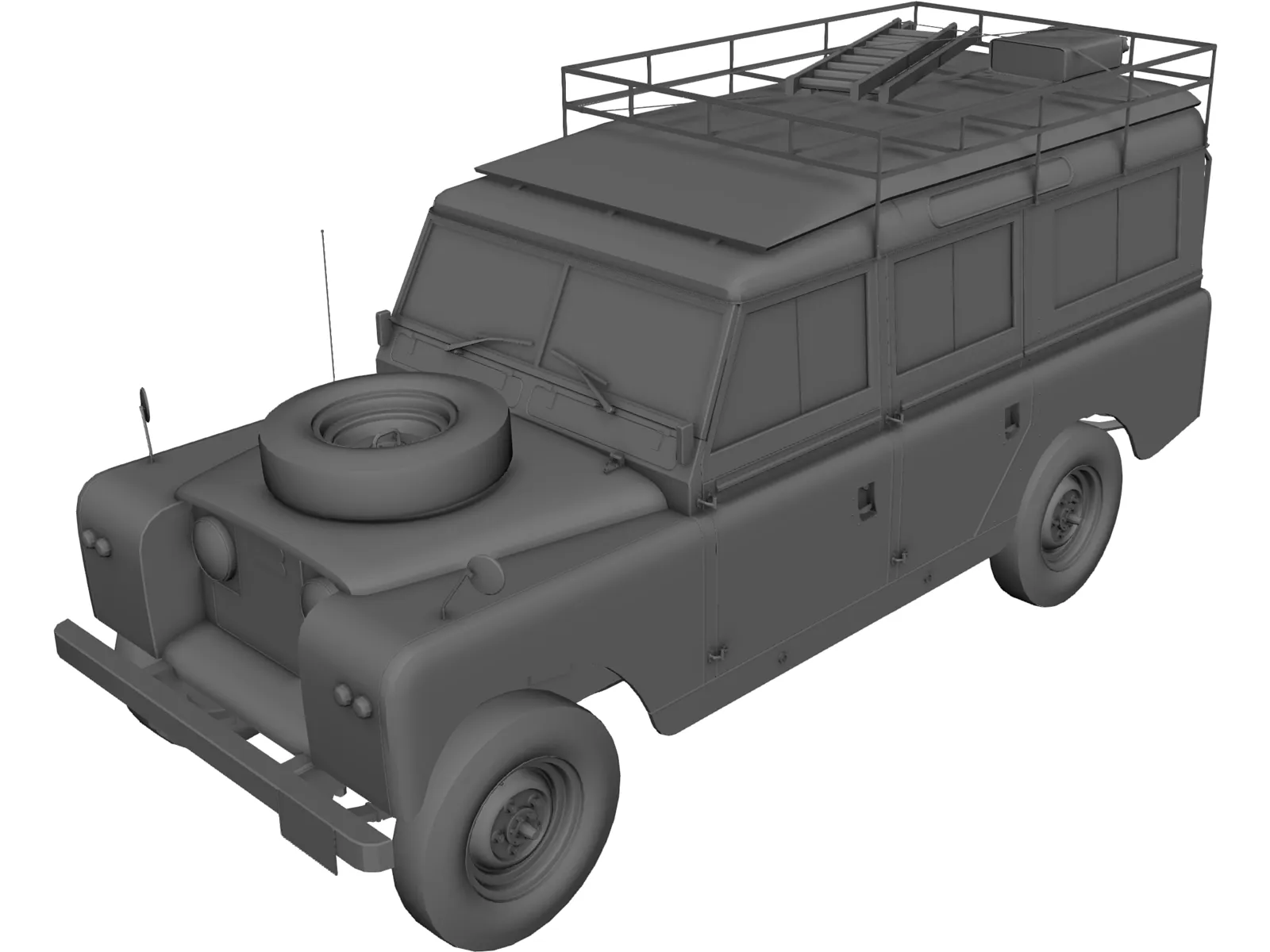 Land Rover Series IIa Station Wagon (1967) 3D Model main preview