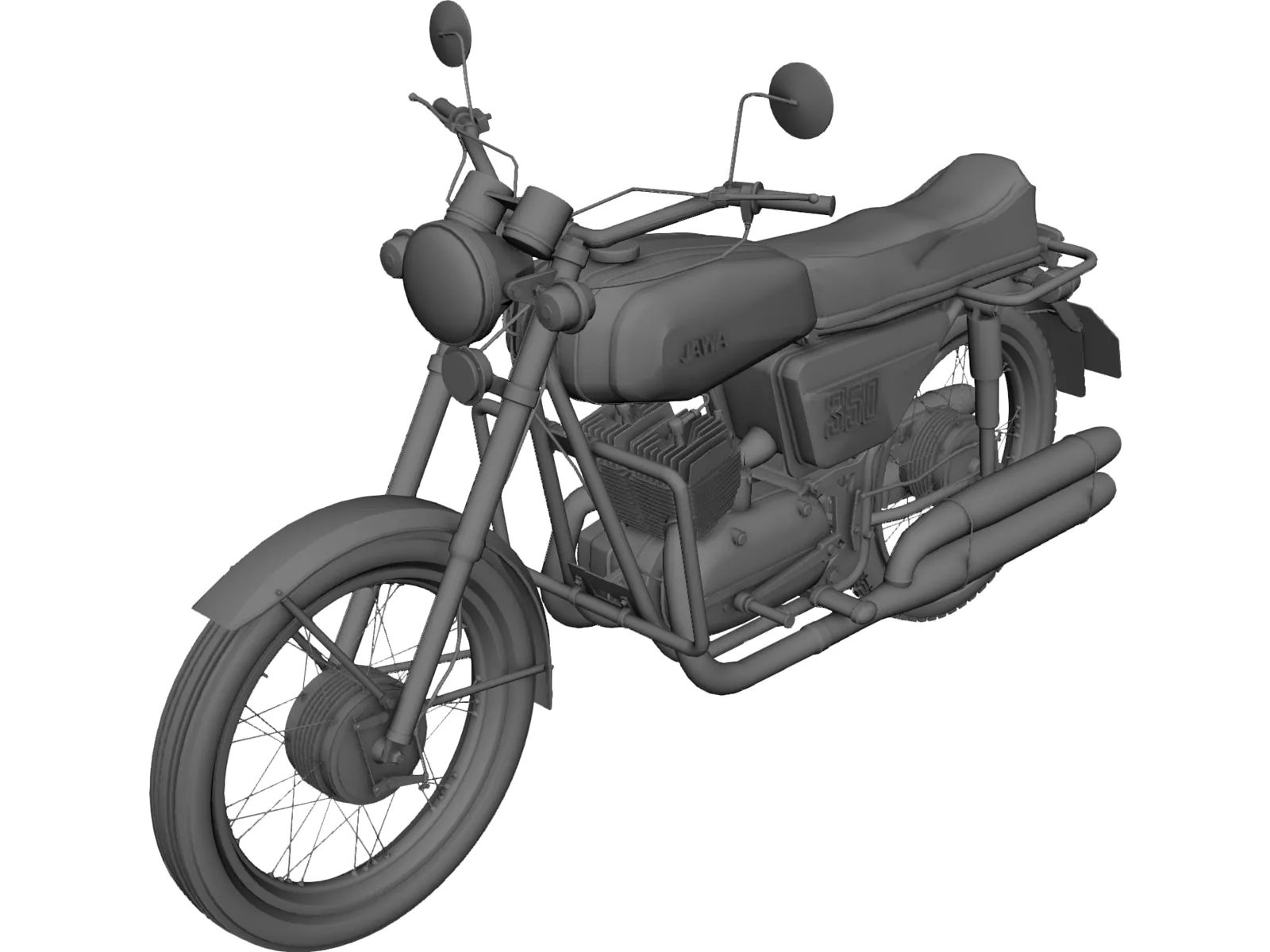 Jawa 350-634 (1978) 3D Model main preview