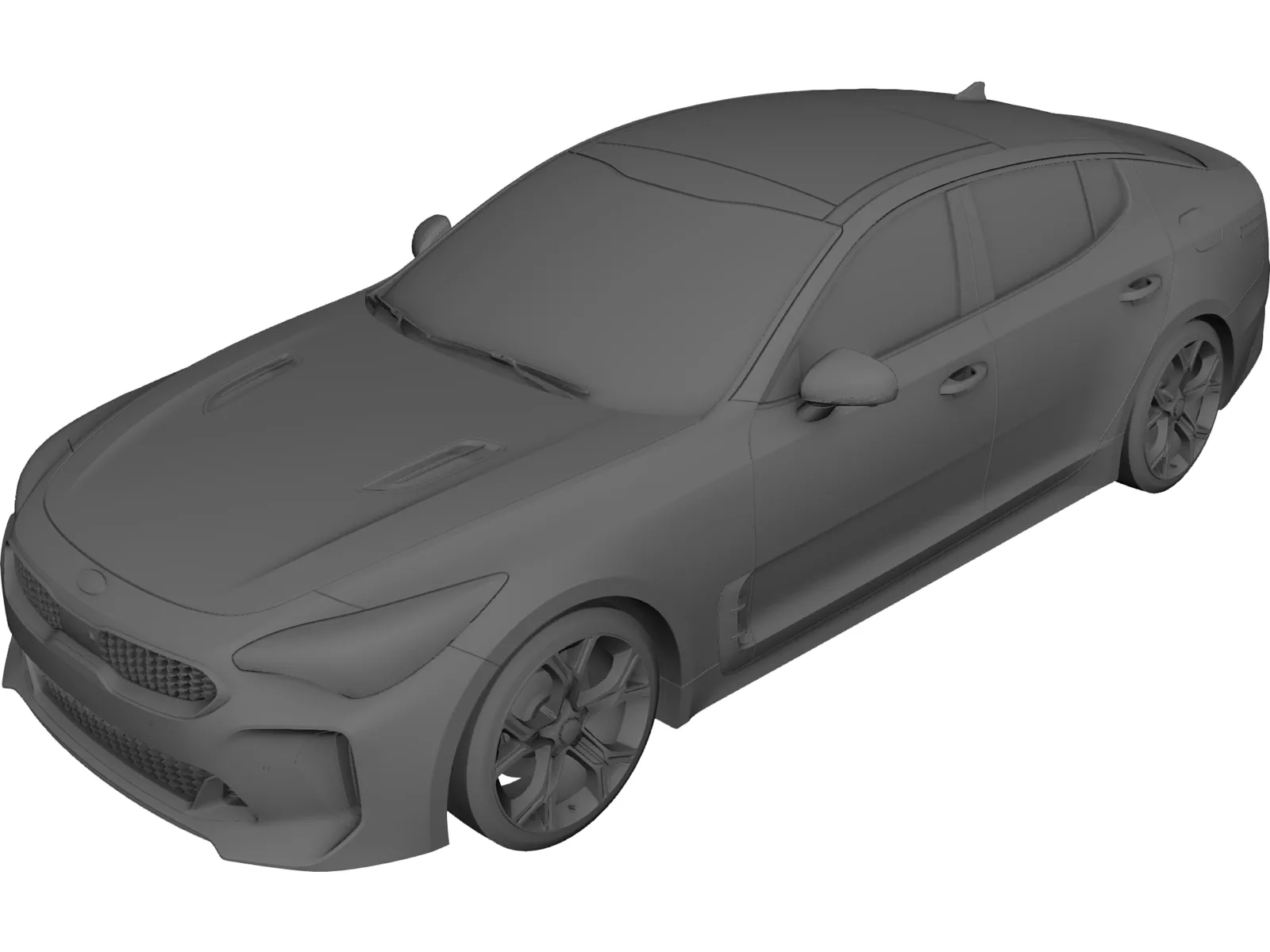 Kia Stinger GT (2018) 3D Model main preview