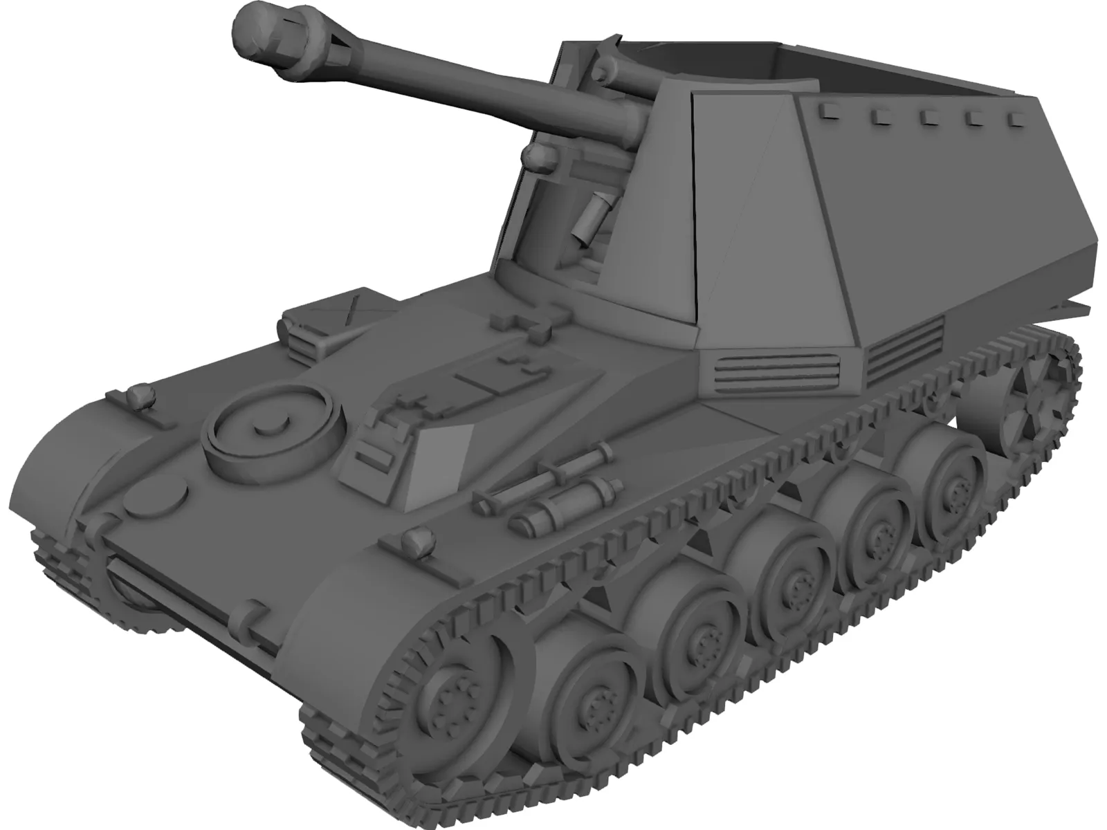 SdKfz 184 Wespe SPG 3D Model main preview