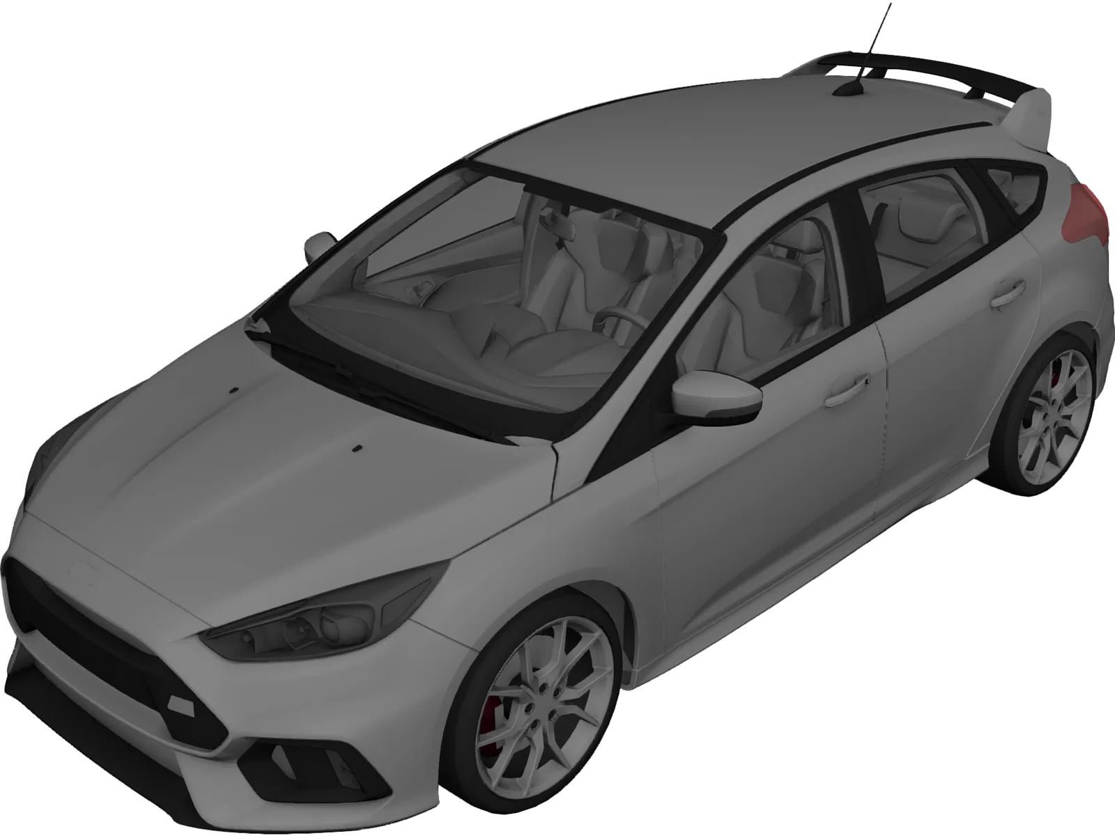 Ford Focus (2016) 3D Model main preview