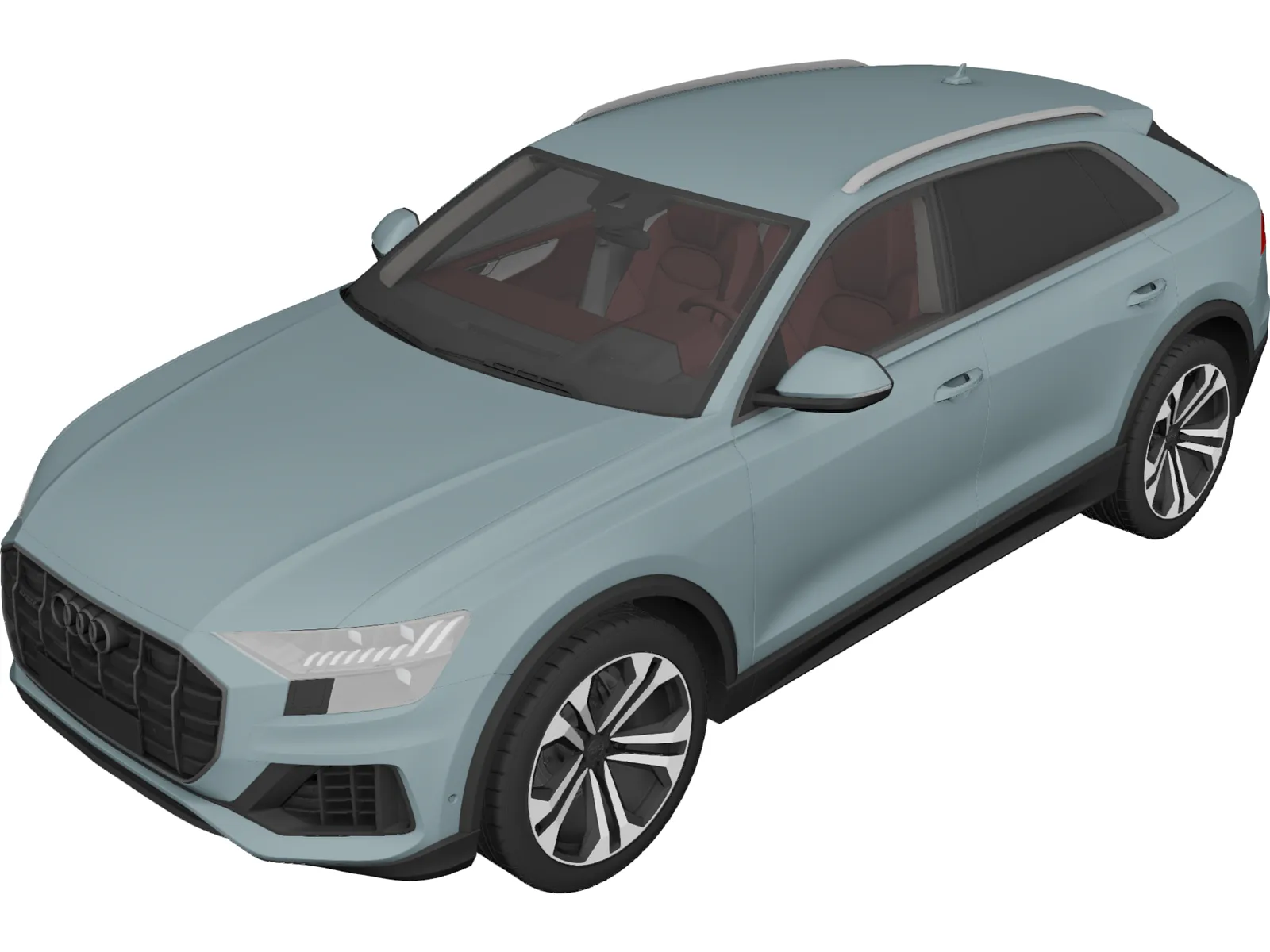 Audi Q8 (2019) 3D Model main preview