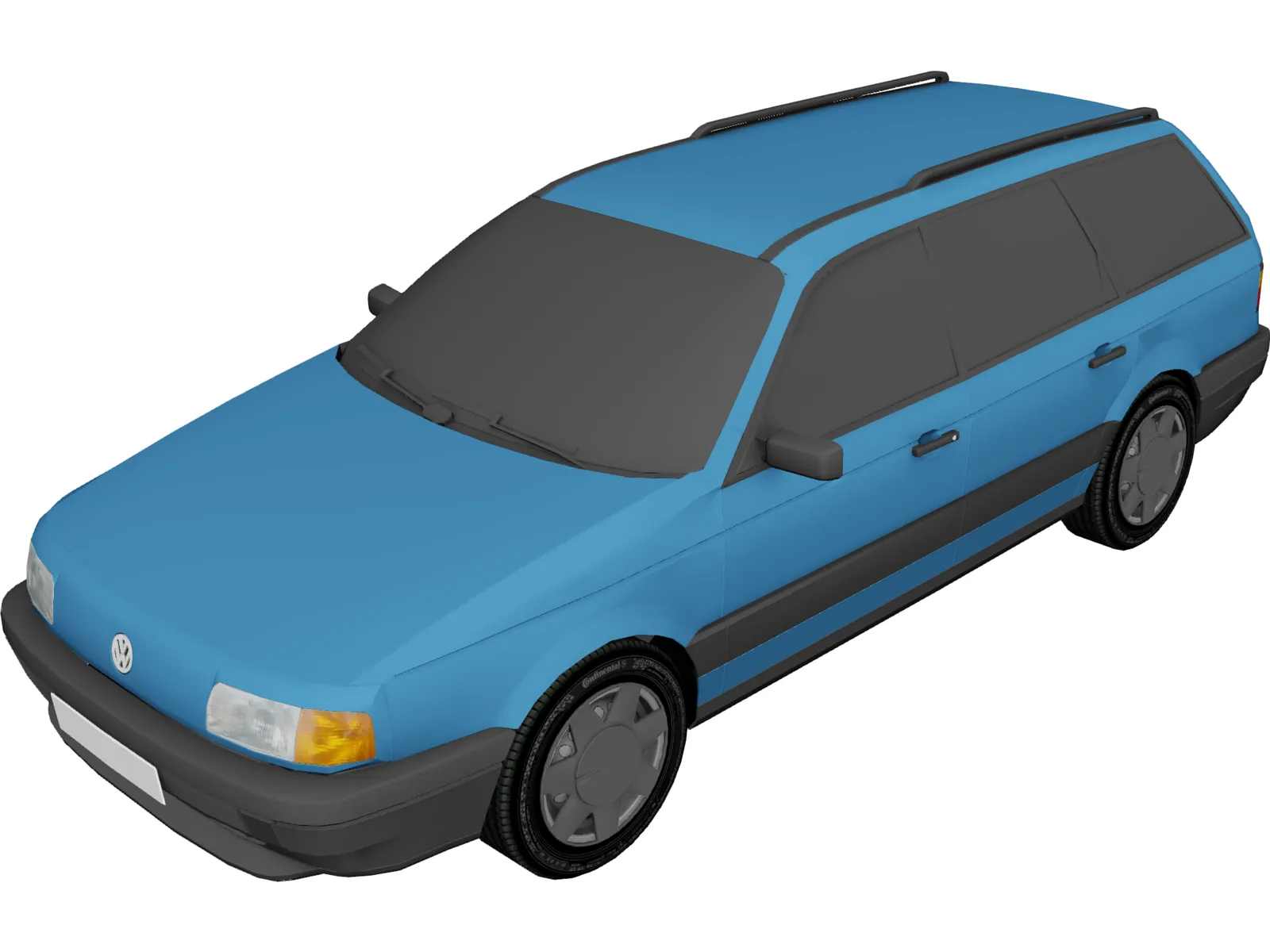 Volkswagen Passat B3 Variant (1988) 3D Model main preview