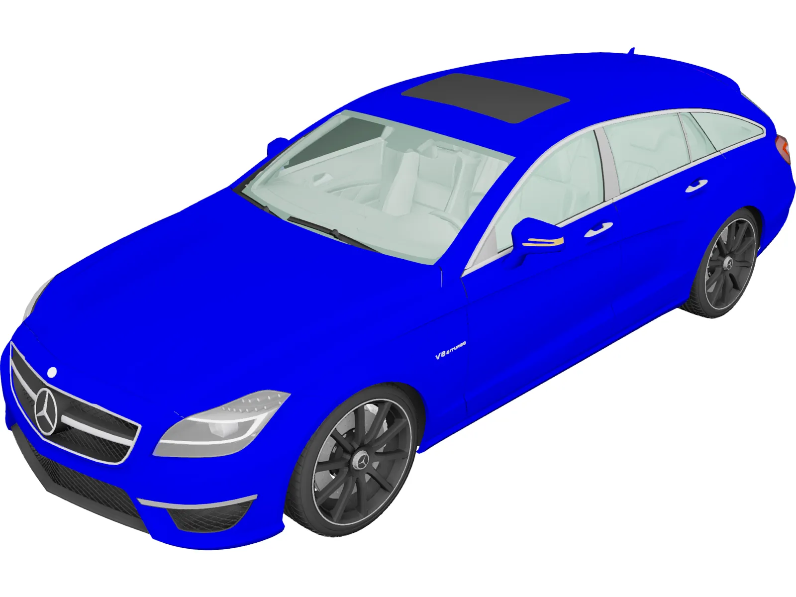 Mercedes-Benz CLS 63 AMG Wagon (2018) 3D Model main preview